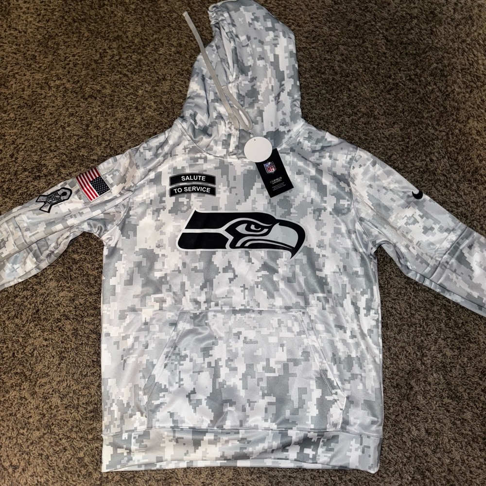 Nike Salute To Service Seattle Seahawks Hoodie BRAND NEW